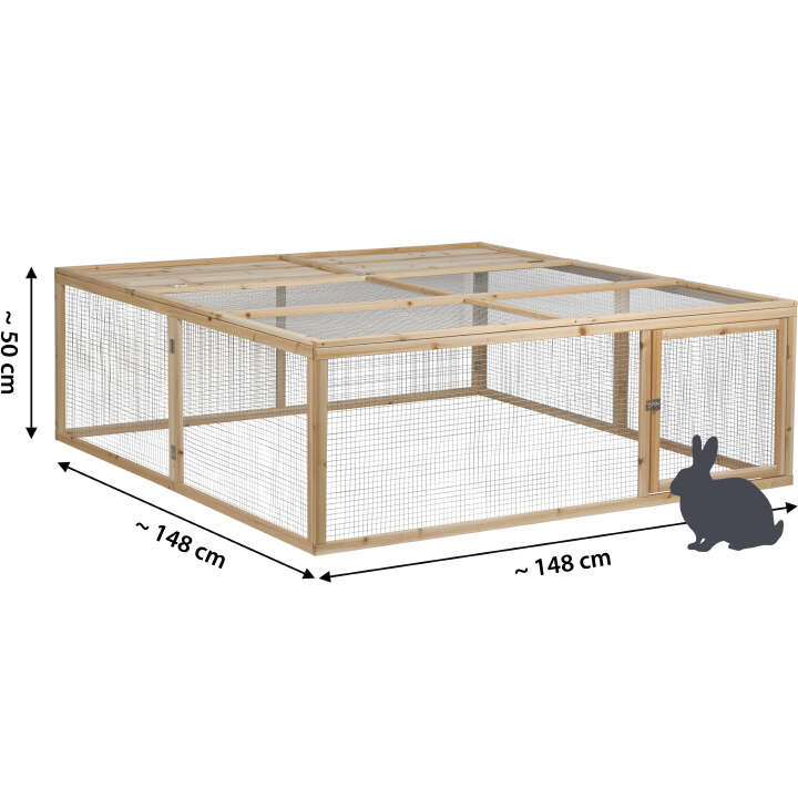 dobar XXL Freilaufgehege aus Holz